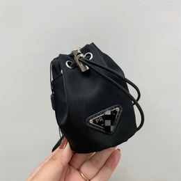 56% OFF 2022 s family new drawstring bucket accessories women's trendy change key chain bag Mini One Shoulder Messenger Bag