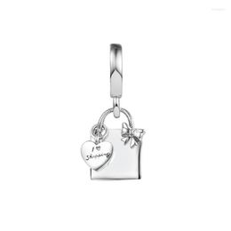 Other Fits Bracelet 925 Sterling Silver Shopping Bag Dangle Charms Beads Women Girls DIY Jewelry Making Bijoux 2022 Rita22