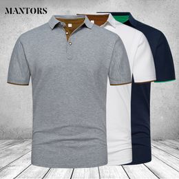 Men Polo Shirt Short Sleeve Fashion Summer Solid Polos Mens Brand Clothes Business Streetwear Casual Male Tee Tops Chemise Homme 220714