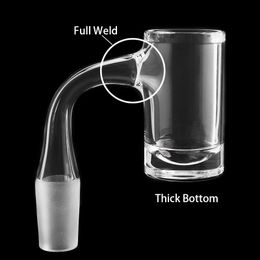 Full Weld Smoking Thick Bottom Quartz banger Bevelled Edge Seamless 25mmOD Nails For Glass Water Bong Dab Rigs Pipes