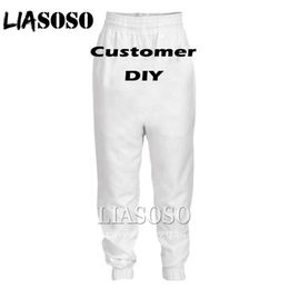 LIASOSO 3D Print Mens Womens Anime Colorful Trippy Sweatpants Punk Winter Elastic Pants Rock Cartoon Hip Hop Trousers DIY D716 220708