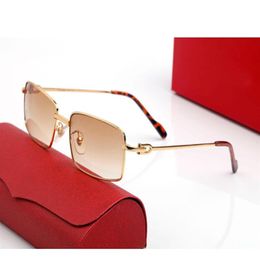 wire frame sunglasses UK - Sunglasses Pawes Vintage Rimless Square C Wire Men Oculos Shade Diamond Cutting Metal Frame Women For Beaching Driving229D