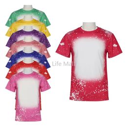 polyester shirts for sublimation UK - Fast Delivery!!! Fans Tops Sublimation Bleached Shirts Cotton Feel Heat Transfer Blank Bleach Shirt Bleached Polyester T-Shirts