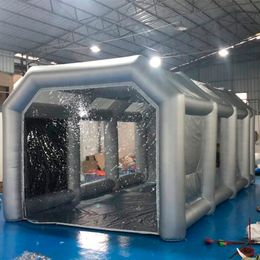 wholesale Durable Oxford Inflatable Spray Paint Booth For Car Rectangle Garage Tent Tinting With Philtres And 2 Blowers For Maintenance Sto