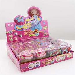 -2018 12pcs box mini magico cupcake bambole principessa profumata della bambola principessa trasformata torta reversibile in bambola principessa con la vendita al dettaglio BO263Z
