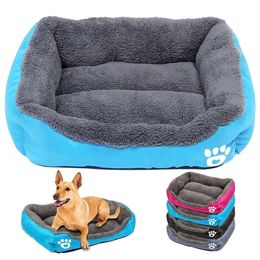 Dog Bed Small House Warm Fleece Pet Sofa Kennel Nest Puppy Cat Beds Mat For Medium s Chihuahua Cama Para Perro Y200330