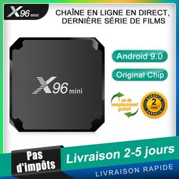 -Android 9.0 TV Box X96 Mini Amlogic S905W Quad Core Smart 4K Player GRATIS Mira Francais Europe TV Full HD Sport Live Vod