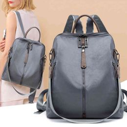 NXY School Bags 2022 New Fashion Women Elegant Backpack Designer Leather Luxury Brand Bagpacks for Girls Schoolbag Oxford Mochila 220802