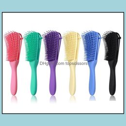 Hair Brushes Care Styling Tools Products Scalp Mas Comb Detangling Brush Natural Der Removal Non-Slip Design For Curling Wavy Long Ship Dr