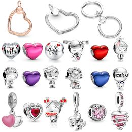 new popular 925 sterling silver bracelet valentines day beads pendant for boys girls suitable for original pandora charm women Jewellery fashion accessories