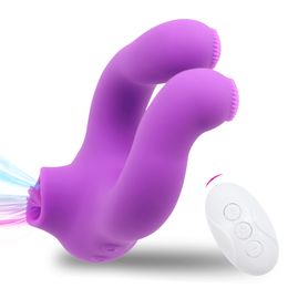 Couple Sucking Vibrator Testicle Penis Ring Clitoral Nipple Stimulator Soft Silicone Massage Perineum Suitable for Adult sexy Toy