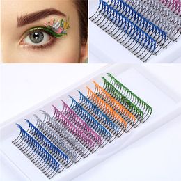 Coloured Glitter eyelashes Extensions Shiny individual lashes sexy sequins lashes For Makeup