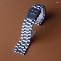 Watch Bands Stainless Steel Strap Bracelet 20mm 22mm 24mm Women Men Solid Links Metal Brushed Band For Gear S3 Accessories Hele22