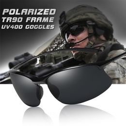 Top Ultralight TR90 Polarised Sunglasses AntiUV Driving Men Shades Male Military Sun Glasses Eyewear Goggles Gafas De Sol 220701