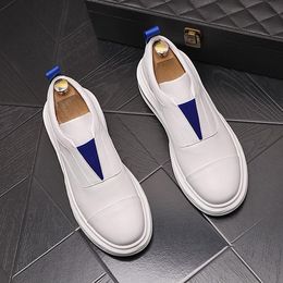 Luxury Fashion Wedding Dress Party Shoes Summer Sports Vulcanised Casual Man Sneakers Thick Bottom White Round Toe Business Driving Walking Loafers