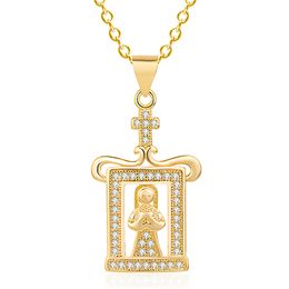 Cross necklace wholesale fashion religion church pendant necklace gold silver necklaces