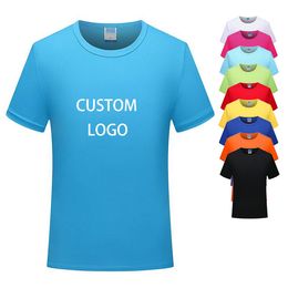 Men O Neck Plain 100% Polyester Printing Tshirts Custom T-shirt 220609