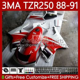 White red MOTO Bodywork For YAMAHA TZR250 TZR 250 TZR-250 R RS RR 1988 1989 1990 1991 Body 115No.73 TZR250-R TZR250RR 88-91 YPVS 3MA TZR250R 88 89 90 91 OEM Fairing Kit