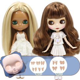 ICY DBS Blyth Doll Joint Body Carveed Lips Face Panel Hand Set As Gift on Sale 16 BJD Ob24 Anime girl 220707