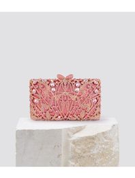 Evening Bags Women Mini Gold/Red/Pink/Grey Crystal Clutch Bag Wedding Purse And Handbag Bridal Party Diamond BagEvening BagsEvening