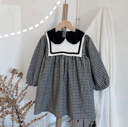 Girl's Dresses Mihkalev Kids Spring Clothing 2022 Pattern Plaid For Girls Lattice Ruffles Princess Children Dance Clothes