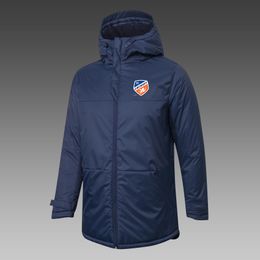 FC Cincinnati Men's Down Winter Outdoor leisure sports coat Outerwear Parkas Team emblems Customised