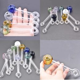 colorful Necklace glass oil burner nail pipe mini thick heady glass hand pipe for smoking