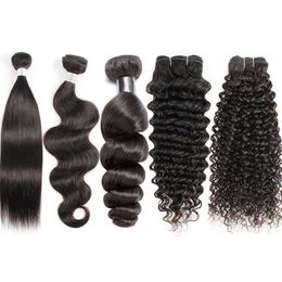 -Beso cabello 3 paquetes de 10-26 pulgadas virgen brasileño remy cabello humano ola suelta yaki ola de cuerpo rizado recto recto