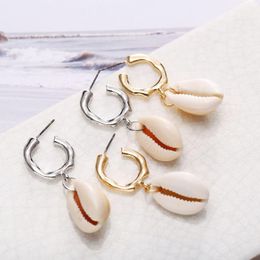 Dangle & Chandelier Modyle 28 Style Sea Shell Earrings For Women Gold Silver Colour Metal Cowrie Statement 2022 Summer Beach JewelryDangle