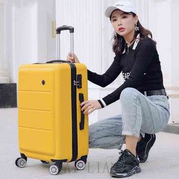New ' Inch Travel Suitcase On Wheels Rolling Luggage Carry Cabin Trolley Bag Case Spinner Big J220708 J220708