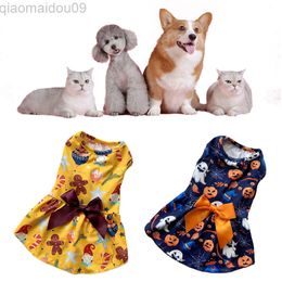 Halloween Christmas Dog Skirt With Bow Princess Style Cat Dress Puppy Chihuahua Skirt Dog Wedding Dress Festival Pet Clothes L220810