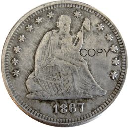 US 1867-P-S Seated Liberty Quater Dollar Craft Silver Plated Copy Coins metal dies manufacturing factory Price