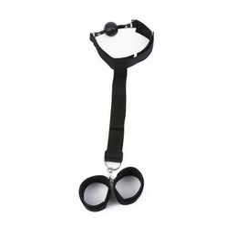 BDSM Bondage sexy Adult Game For Couples Toys Woman Erotic Accessories Back Handcuffs Gag Femdom Slave Flirting Toy Beauty Items