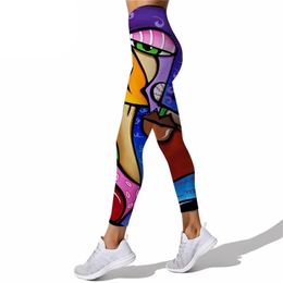 Women Leggings Colourful Abstract Art Print High Waist Elasticity Legging Casual Female for Outdoor Fitness Jogging Pants W220617