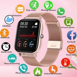 color smartwatch Canada - New Smart Watch P8 Color Screen Women men Full Touch Fitness Tracker Blood Pressure Smart Clock Women Smartwatch for Xiaomi201D