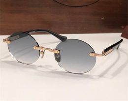 New fashion design retro men sunglasses DEEP III round lens rimless classic simple and versatile style UV400 protection glasses top quality