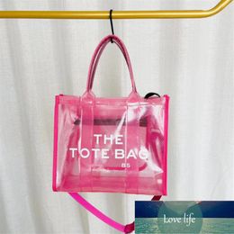 women Letter large tote bags handbag shoppingbag Macaron candy Colour mesh letters New trend PVC beach bag with logo287E