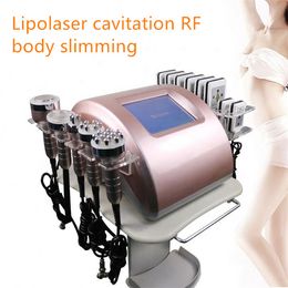 Multifunction vacuum cavitation slimming system technology machine with RF lipo laser liposcuption radio frequency equipment