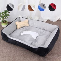 Winter warm pet nest cushion bed small medium sized dog with pillow soft breathable whole washable bite resistant nonslip Y200330