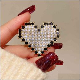 Pins Brooches Jewellery Women Playf Mosaic Coat Dress Shirt Brooch For Party Shiny Cubic Zircon Accessories Fine Dro Dhgfa