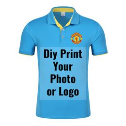 Men Classic Polo Shirt Cotton Short Sleeve Solid Color Casual Tops Tees Couple Lovers Shirts Custom Printing Plus Size S XXXL 220623