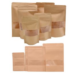 10pack small gift bags paper kraft paper candies bags with Zip Lock Wedding Birthday Party Kids Favours Cookies Packing Supplies