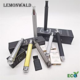 LEMONWALD Men's Safety Razor Handle Wet Razor Handle Metal Handle High-Quality Stainless Steel 220622