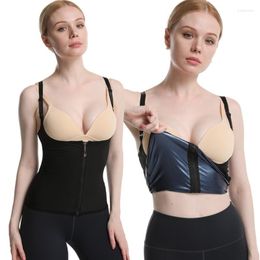 Women's Shapers Body Shaper For Women Sweat Sauna Vest Zipper Slim Adjustable Strap Thermal Shapewear Fitness Tank Top Sheath BeltWomen's