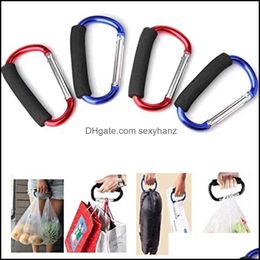 Key Rings Jewelry Carabiner Hook Aluminum D-Style Carry Handle Shop Handbag Tote Stroller Carrying By Carabiners Dhsqo