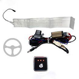 Car Seat Covers 3 Shift Square Switch 12V Heated Steering Wheel Kits