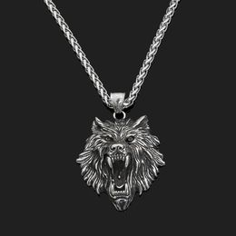 Strands Strings Dajing hot selling steel necklace wolf head domineerin statement necklaces