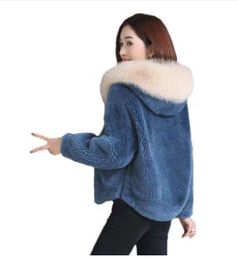 2022 Winter Women's Coat Fashion Casual Stitching Plaid Ladies Clothes Hooded Zipper Ladies Coat Cashmere Women Jacket