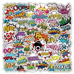 50Pcs Cool Wow BOOM BANG OMG OOP Style stickers boom explode Graffiti Kids Toy Skateboard car Motorcycle Bicycle Sticker Decals