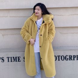2020 winter women thick warm long faux fur coats Fake mink fur single breasted hooded inmitation fur outerwear overcoats A114 T220716